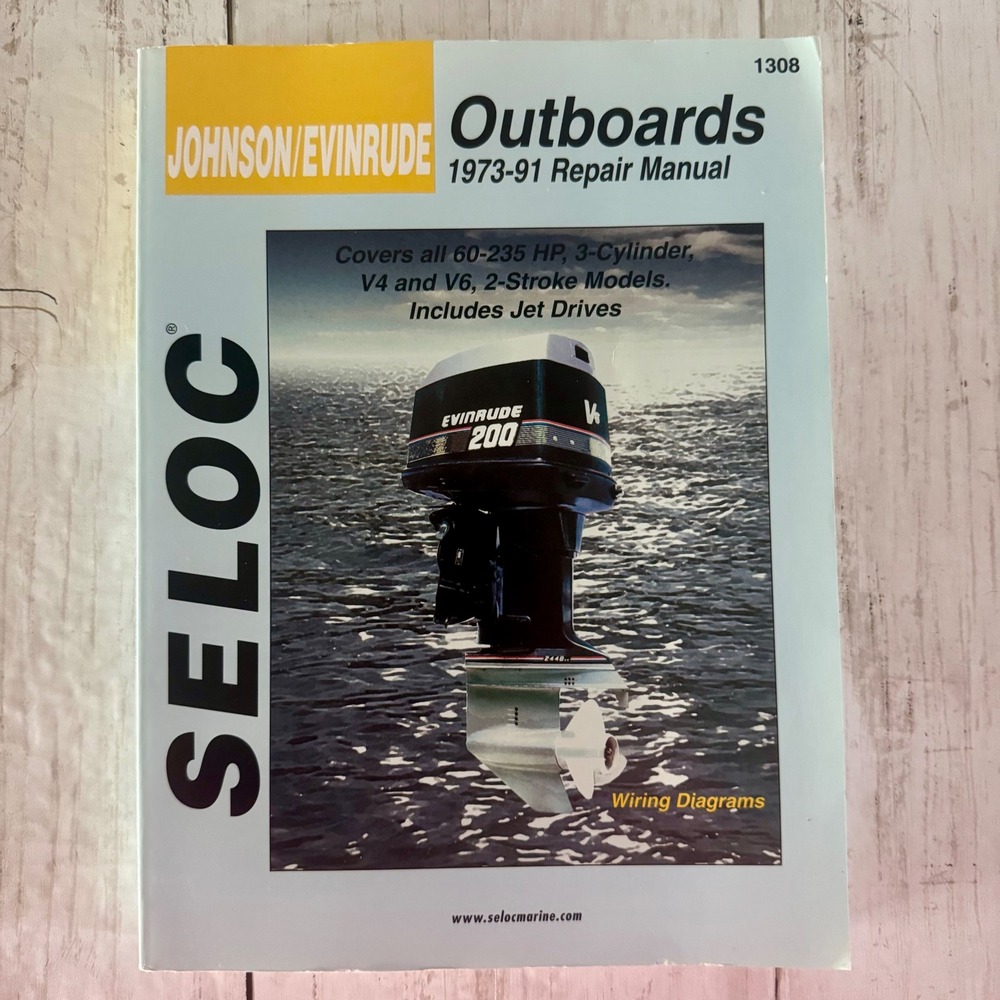 Seloc 1308 Johnson Evinrude Outboards 1973-91 Repair Manual 60-235 HP 2-Stroke